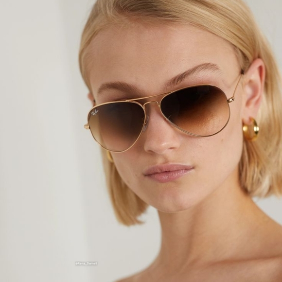 Gradient Brown RayBan Aviator RB3025 New - Picture 15 of 15